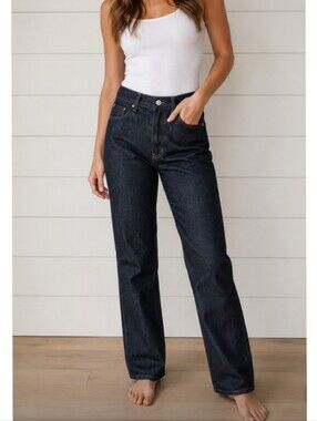 Reformation Cowboy High-Rise Straight Long Jeans